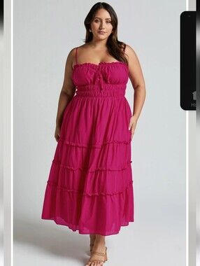 promenade maxi dress in wine Pinot Promenade Viscose Maxi Dress